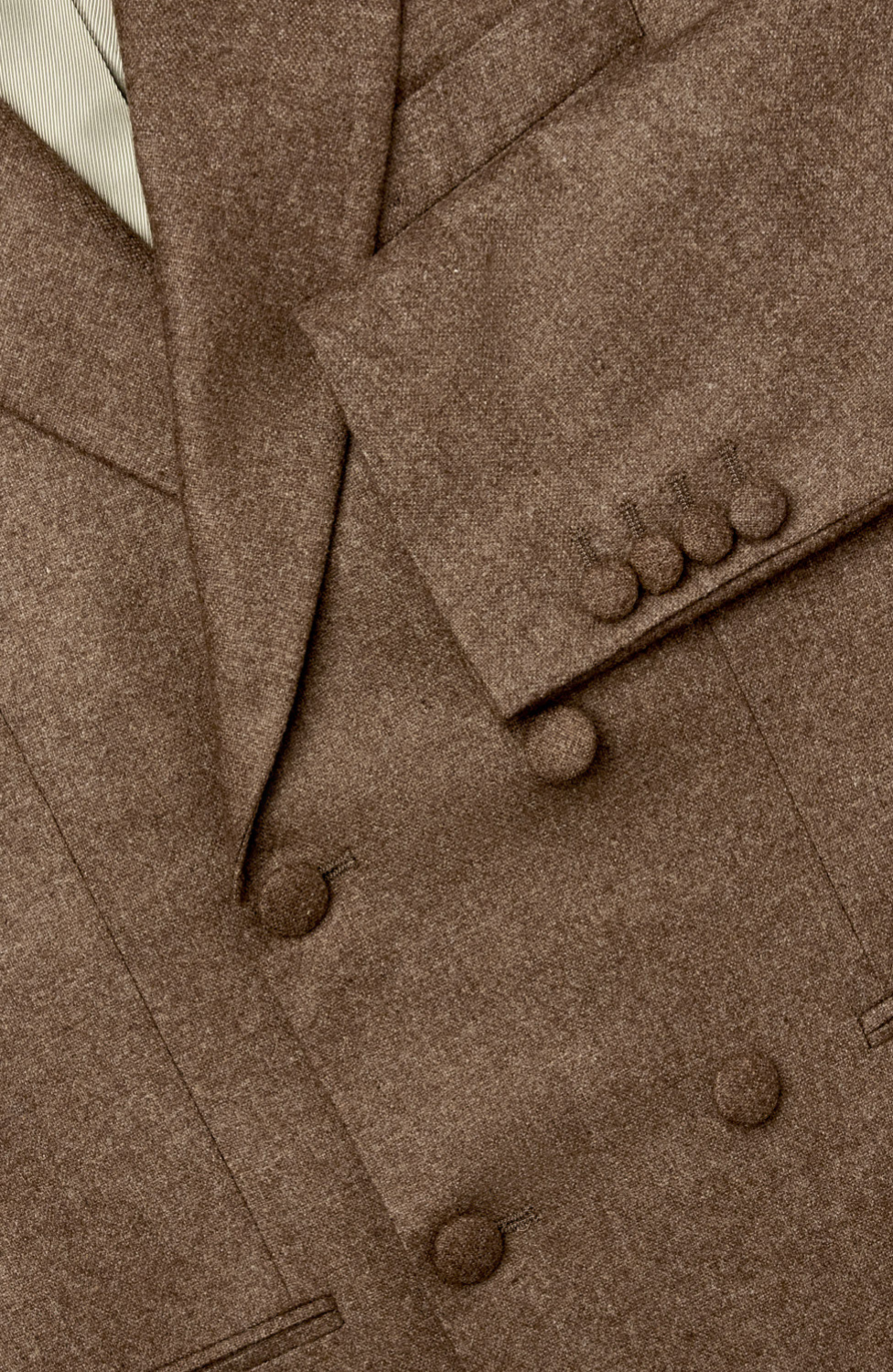 SCARBA BROWN TWEED DOUBLE BREASTED JACKET