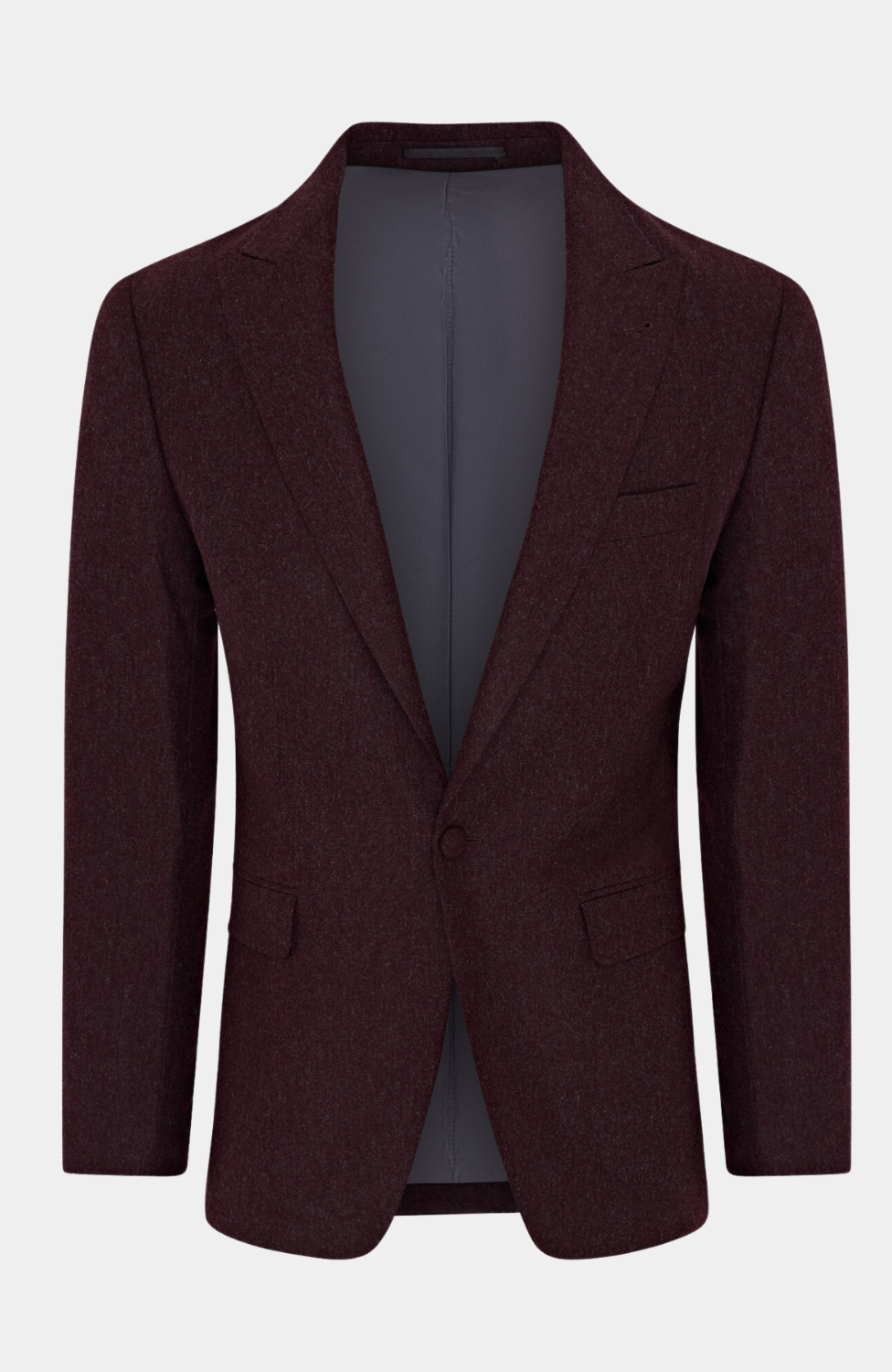 INISHEER BURGUNDY TWEED 3 PIECE SUIT