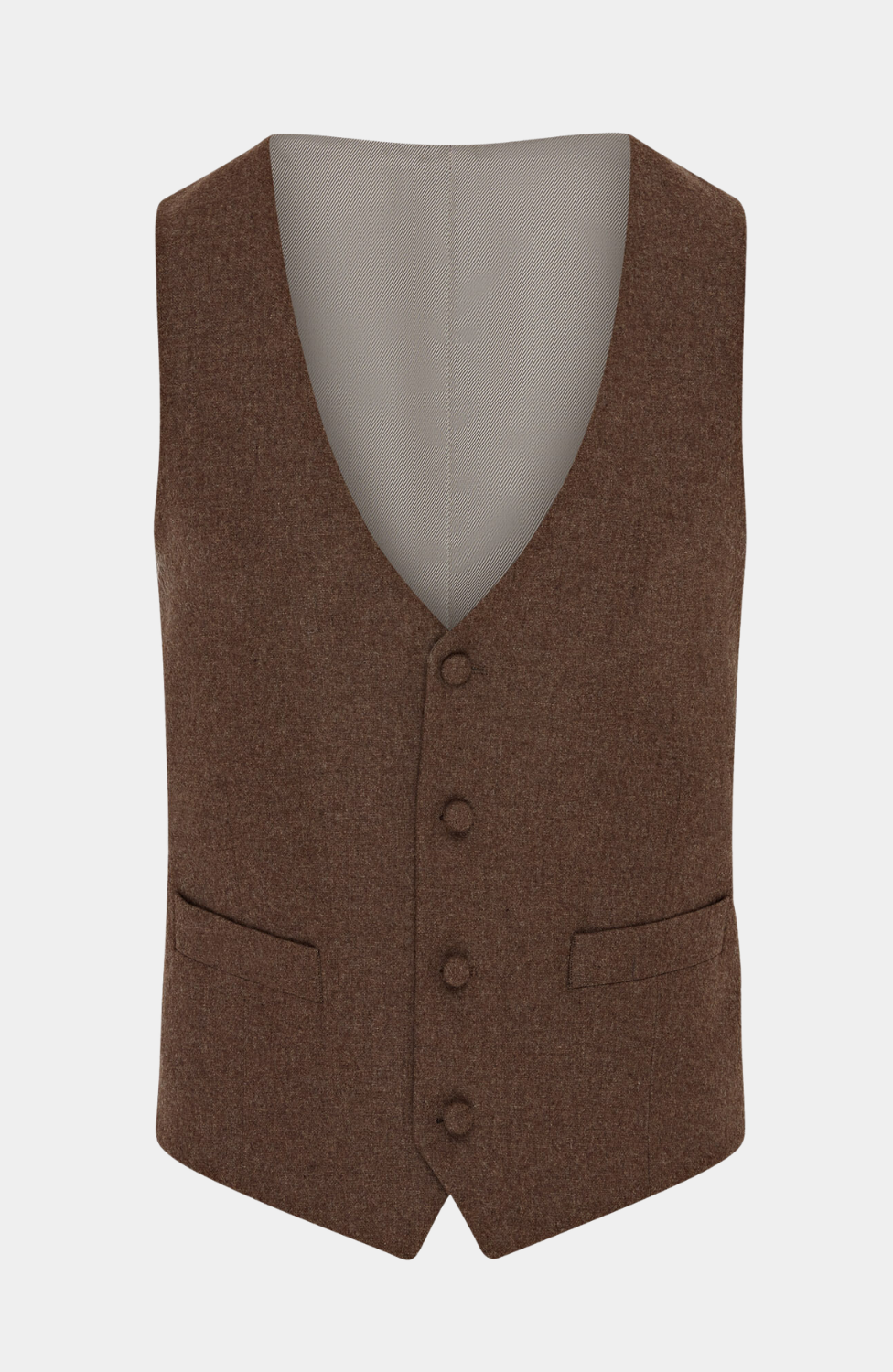 SCARBA BROWN TWEED 3 PIECE SUIT