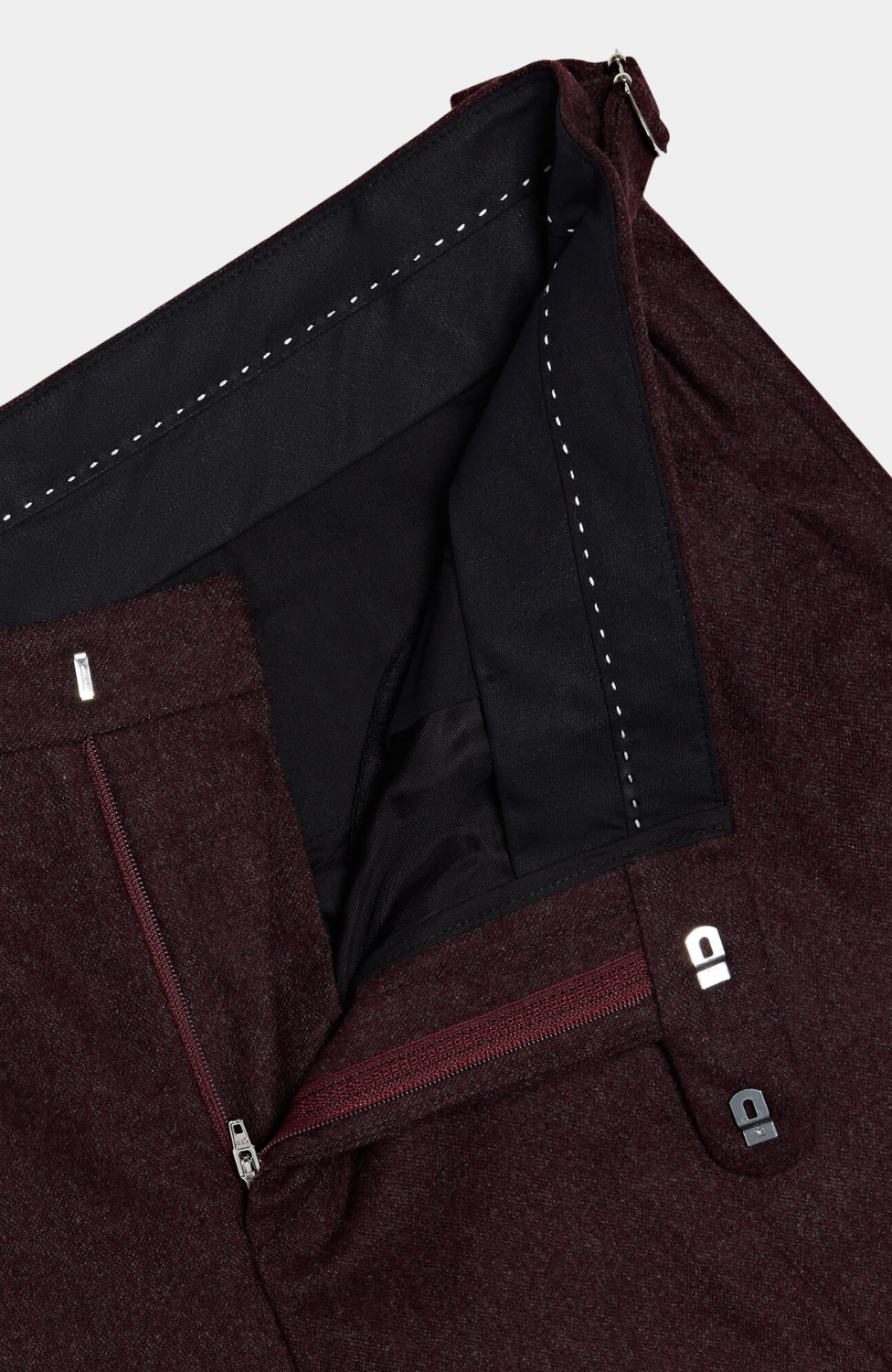 INISHEER BURGUNDY TWEED TROUSER