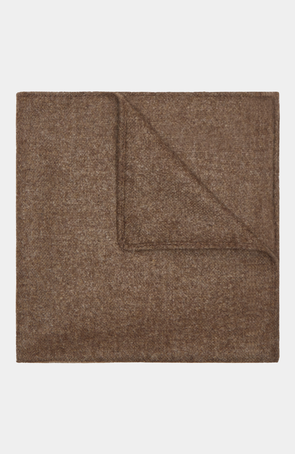 SCARBA BROWN TWEED POCKET SQUARE