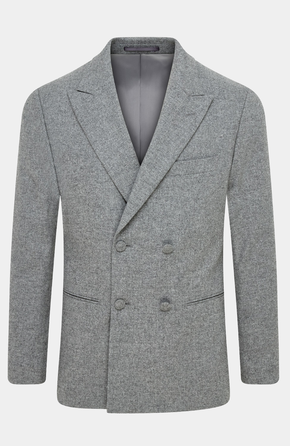 GIBRALTAR GREY DOUBLE BREASTED TWEED JACKET