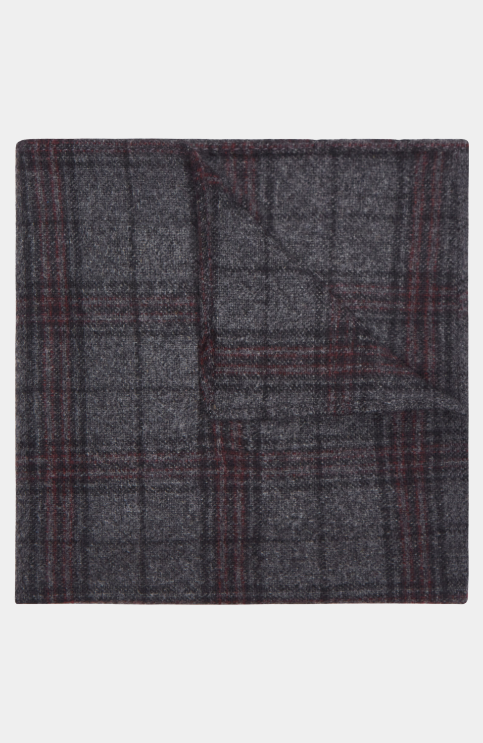 INISHEER CHECK TWEED POCKET SQUARE