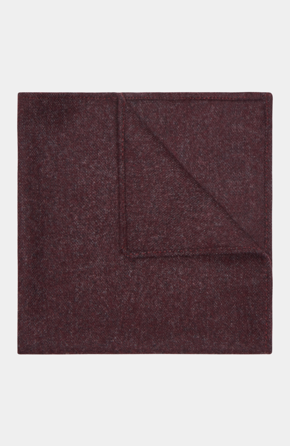 INISHEER BURGUNDY TWEED POCKET SQUARE